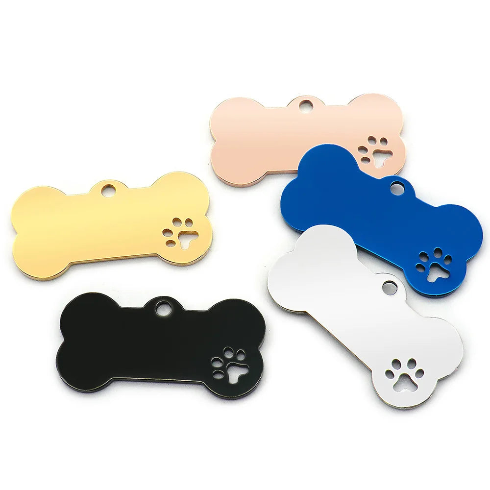 20Pcs Personalized Collar Bone Pet ID Tag