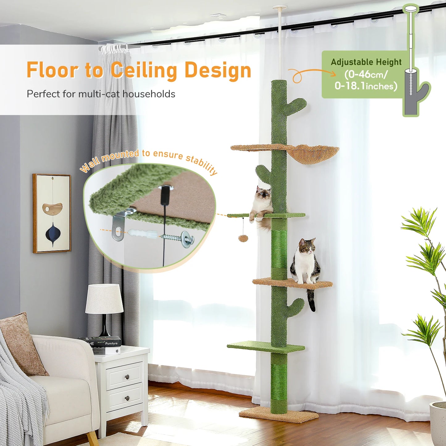 Cat Tower Cactus Tall Climbing Tree
