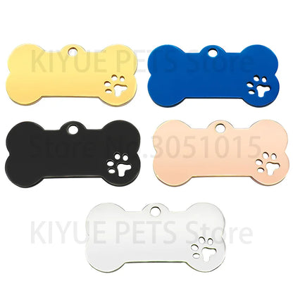 20Pcs Personalized Collar Bone Pet ID Tag