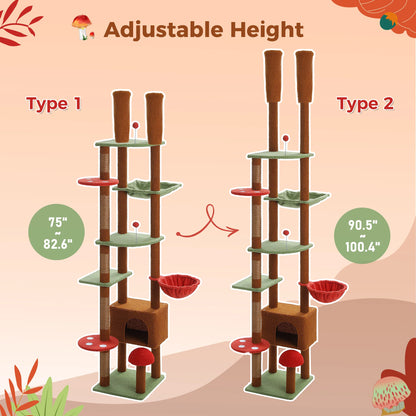 Cat Floor to Ceiling  Adjustable Tower
