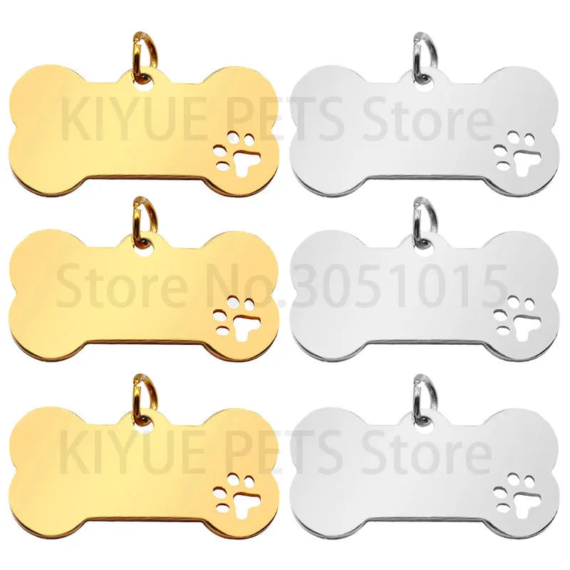 20Pcs Personalized Collar Bone Pet ID Tag