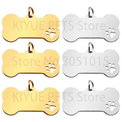 20Pcs Personalized Collar Bone Pet ID Tag