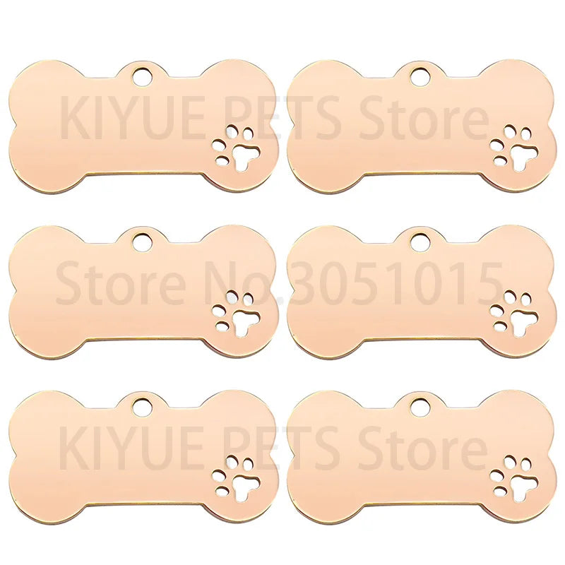20Pcs Personalized Collar Bone Pet ID Tag