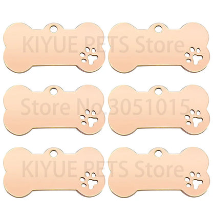 20Pcs Personalized Collar Bone Pet ID Tag