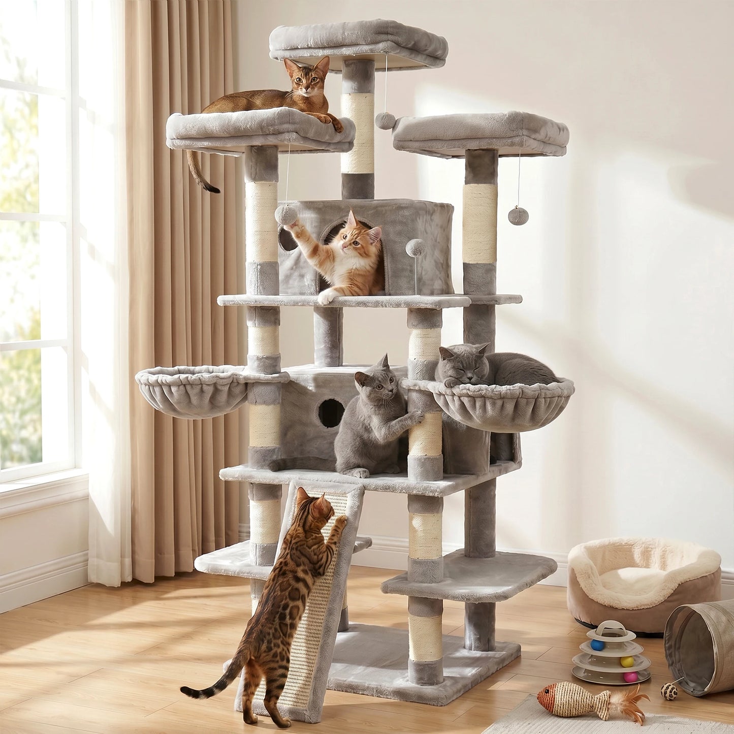 Large Multi Level Cat Tree Activity Center