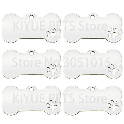20Pcs Personalized Collar Bone Pet ID Tag