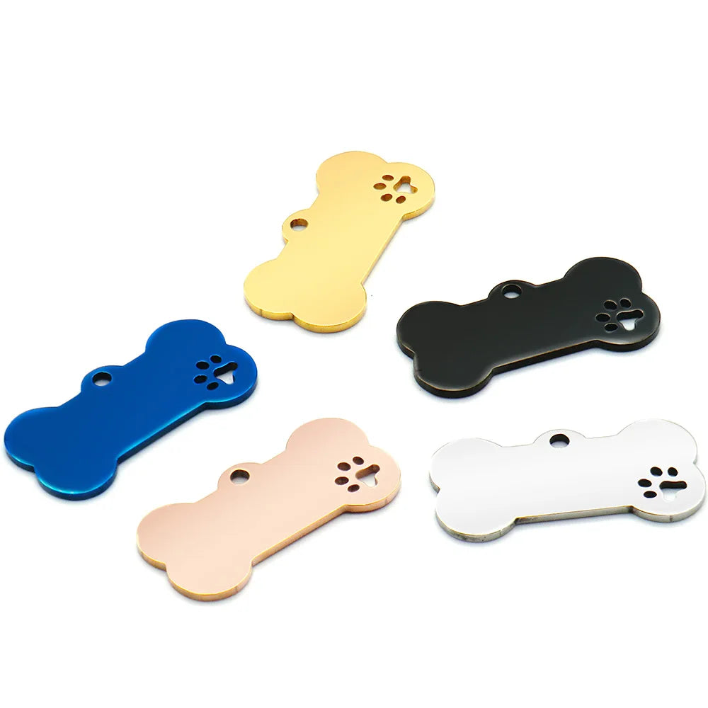 20Pcs Personalized Collar Bone Pet ID Tag