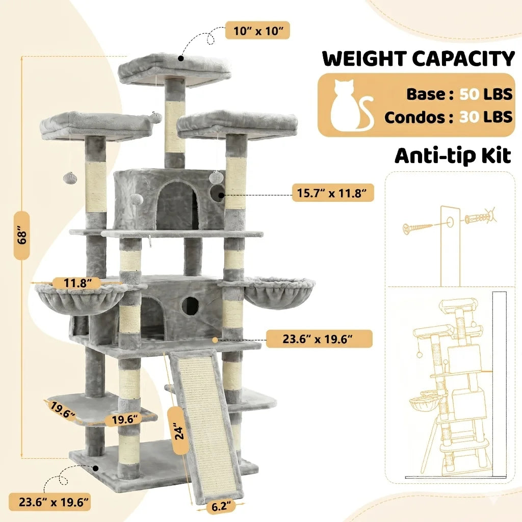 Large Multi Level Cat Tree Activity Center