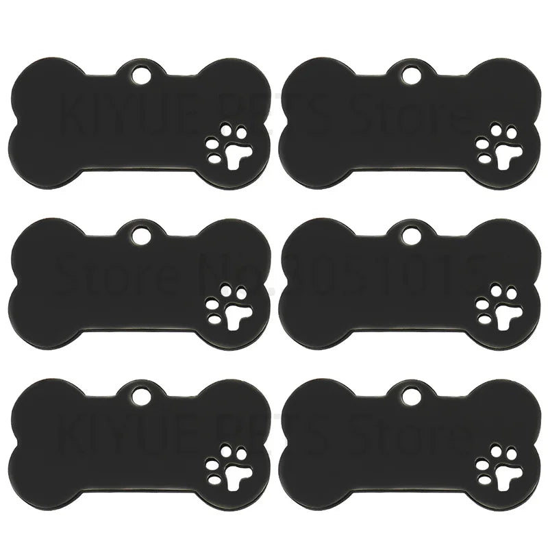 20Pcs Personalized Collar Bone Pet ID Tag