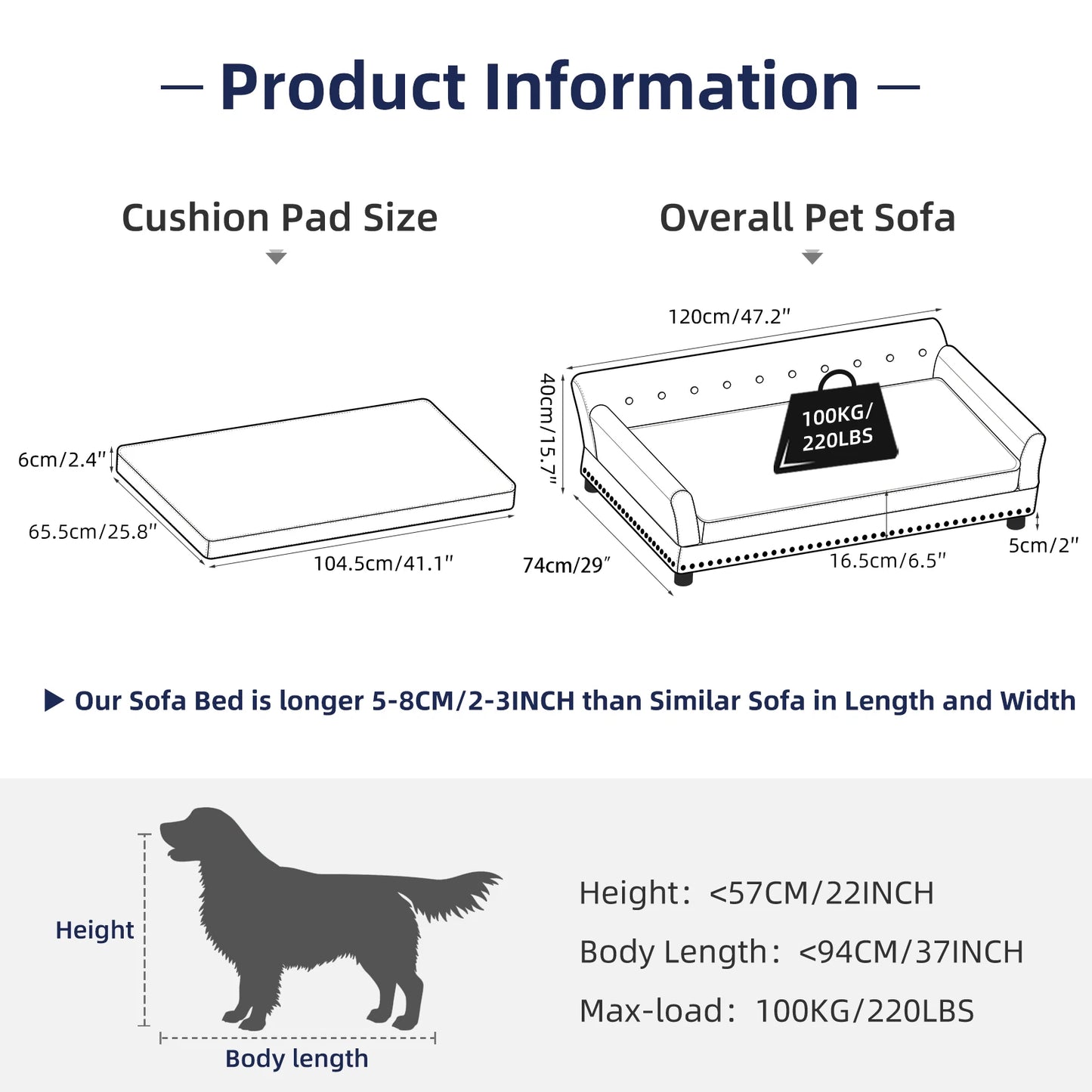 Upholstered Pet Lounge Chair/Sofa
