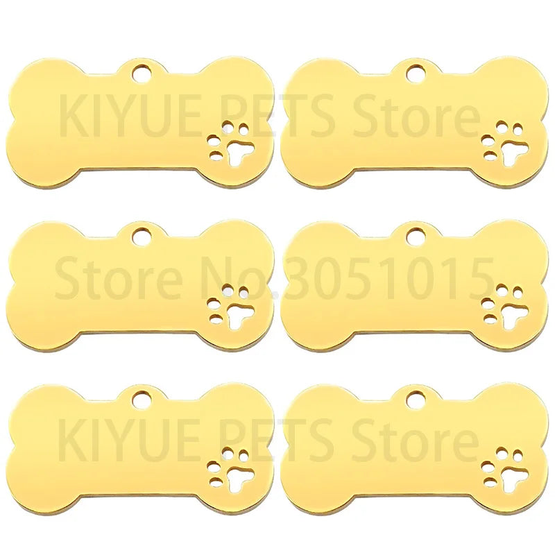 20Pcs Personalized Collar Bone Pet ID Tag