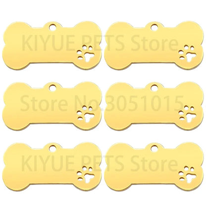 20Pcs Personalized Collar Bone Pet ID Tag