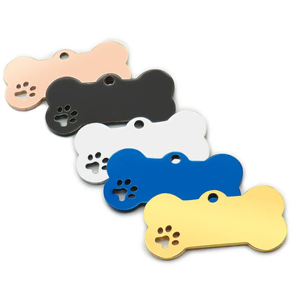 20Pcs Personalized Collar Bone Pet ID Tag