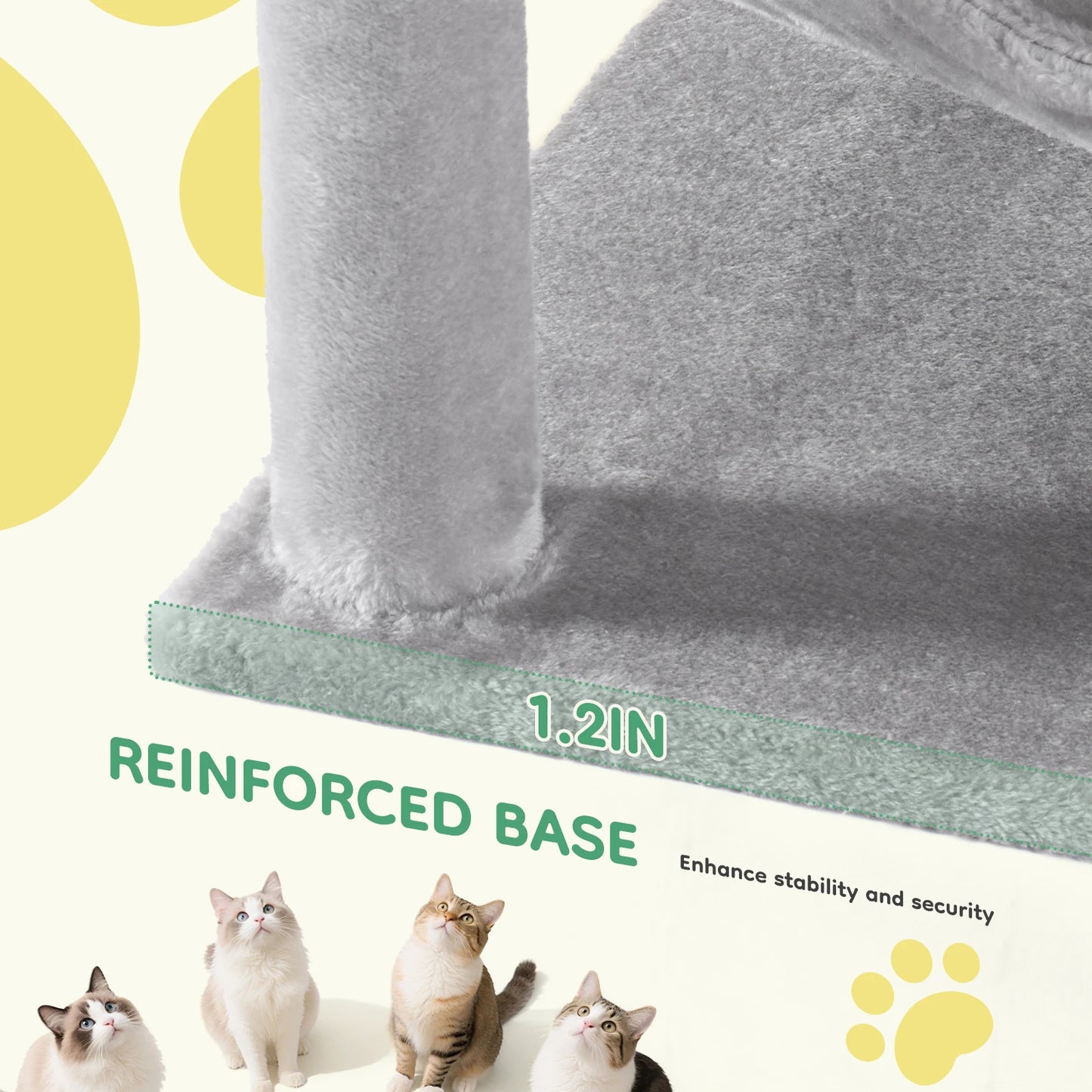 Tall Multi-Cat Climbing Tower w/Scratching Posts