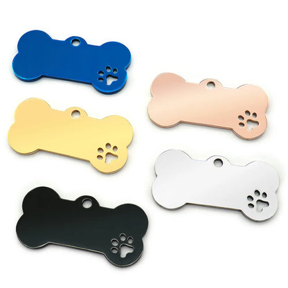 20Pcs Personalized Collar Bone Pet ID Tag