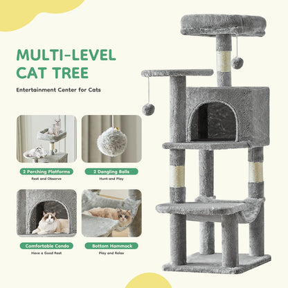 Tall Multi-Cat Climbing Tower w/Scratching Posts