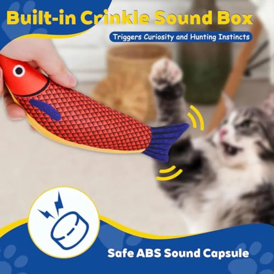 Catnip Toys, Soft/Durable with Rattle Sound