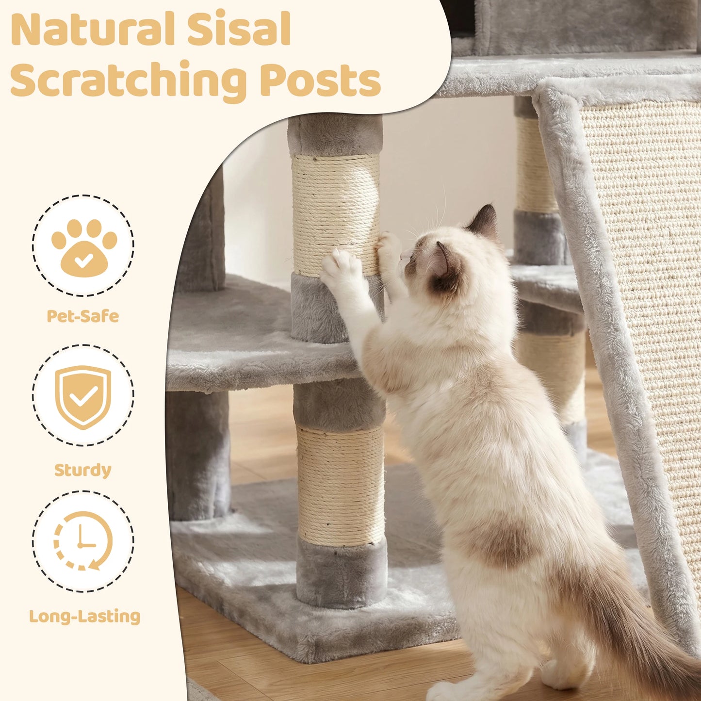 Large Multi Level Cat Tree Activity Center