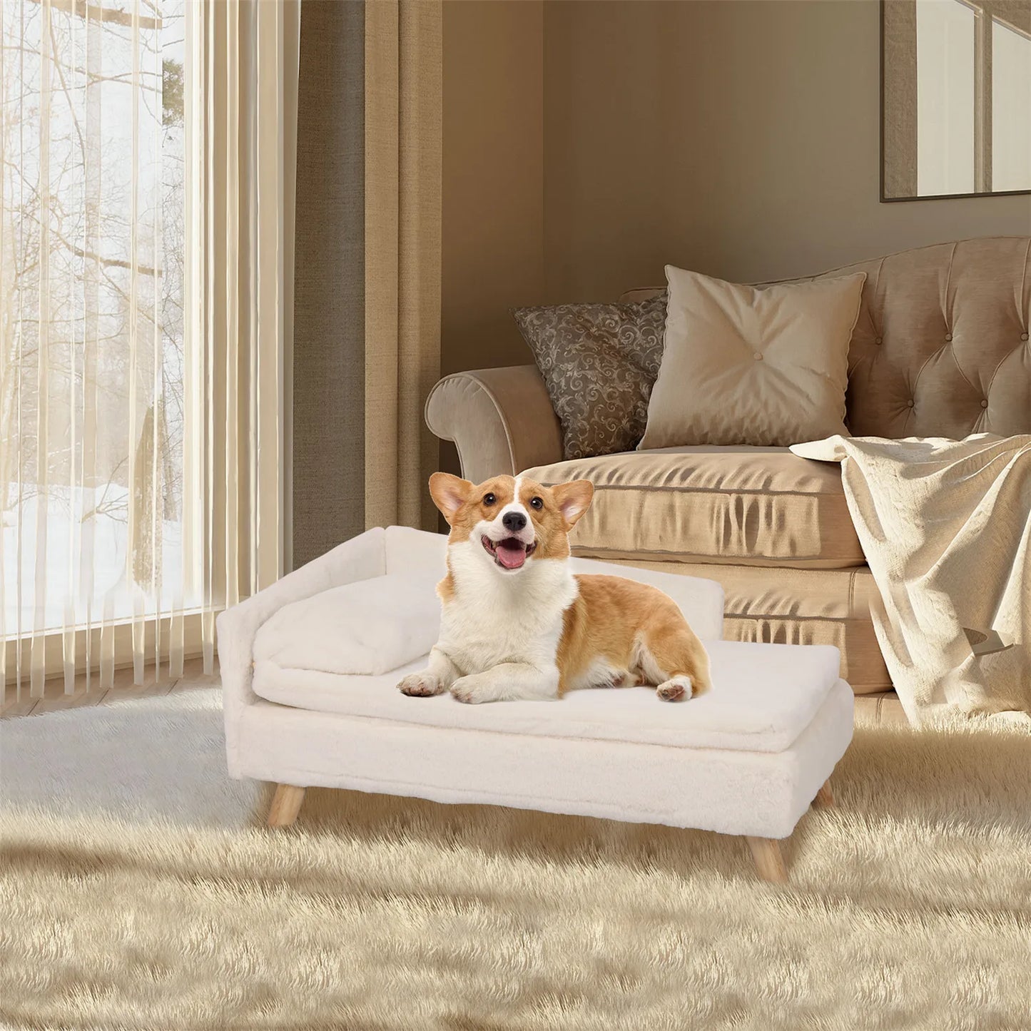 Elevated Cozy Pet Sofa/Bed for small pets
