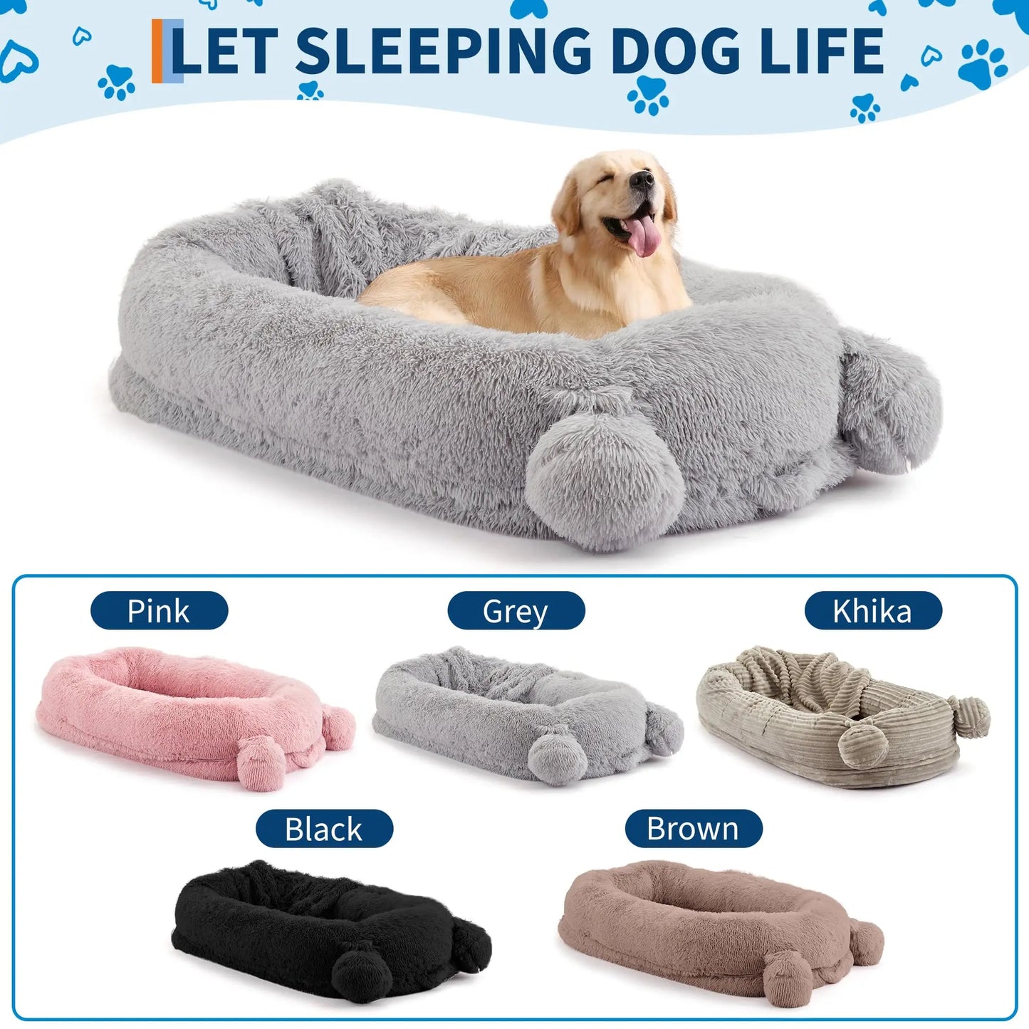 71" Large Human Size Dog Bed