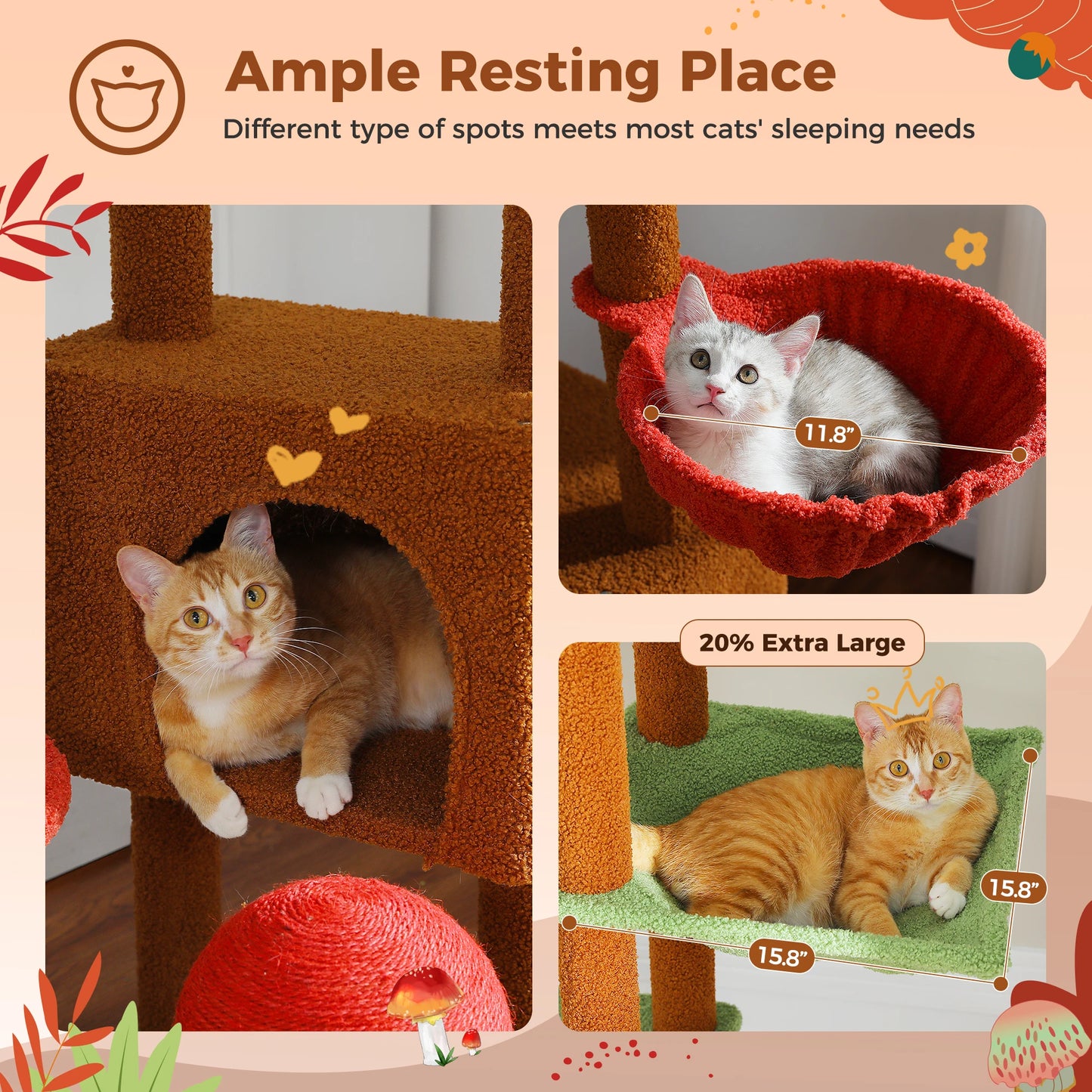 Cat Floor to Ceiling  Adjustable Tower