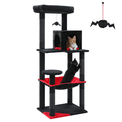 5-Level Cat Tower with Hammock, Scratching Posts , Condo, Top Perch
