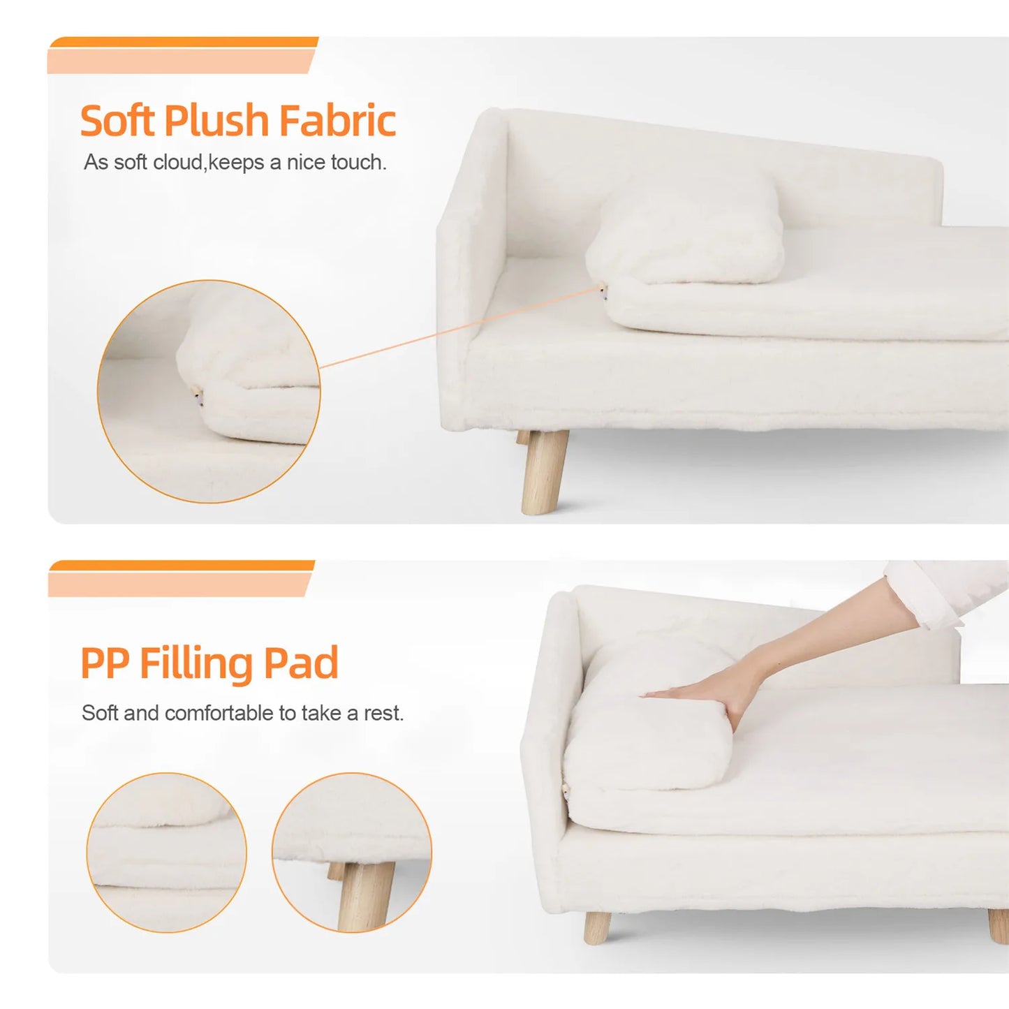 Elevated Cozy Pet Sofa/Bed for small pets
