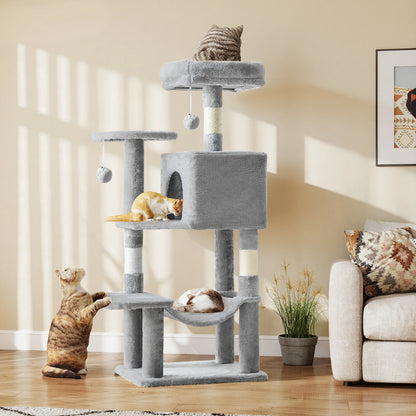 Tall Multi-Cat Climbing Tower w/Scratching Posts