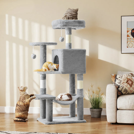 Tall Multi-Cat Climbing Tower w/Scratching Posts